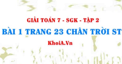 Bài 1 trang 23 Toán 7 Chân trời sáng tạo Tập 2